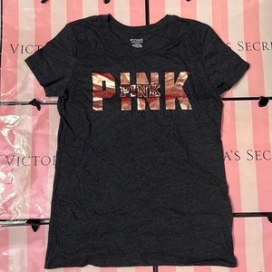 VS Pink rose gold bling logo short sleeve tshirt tee